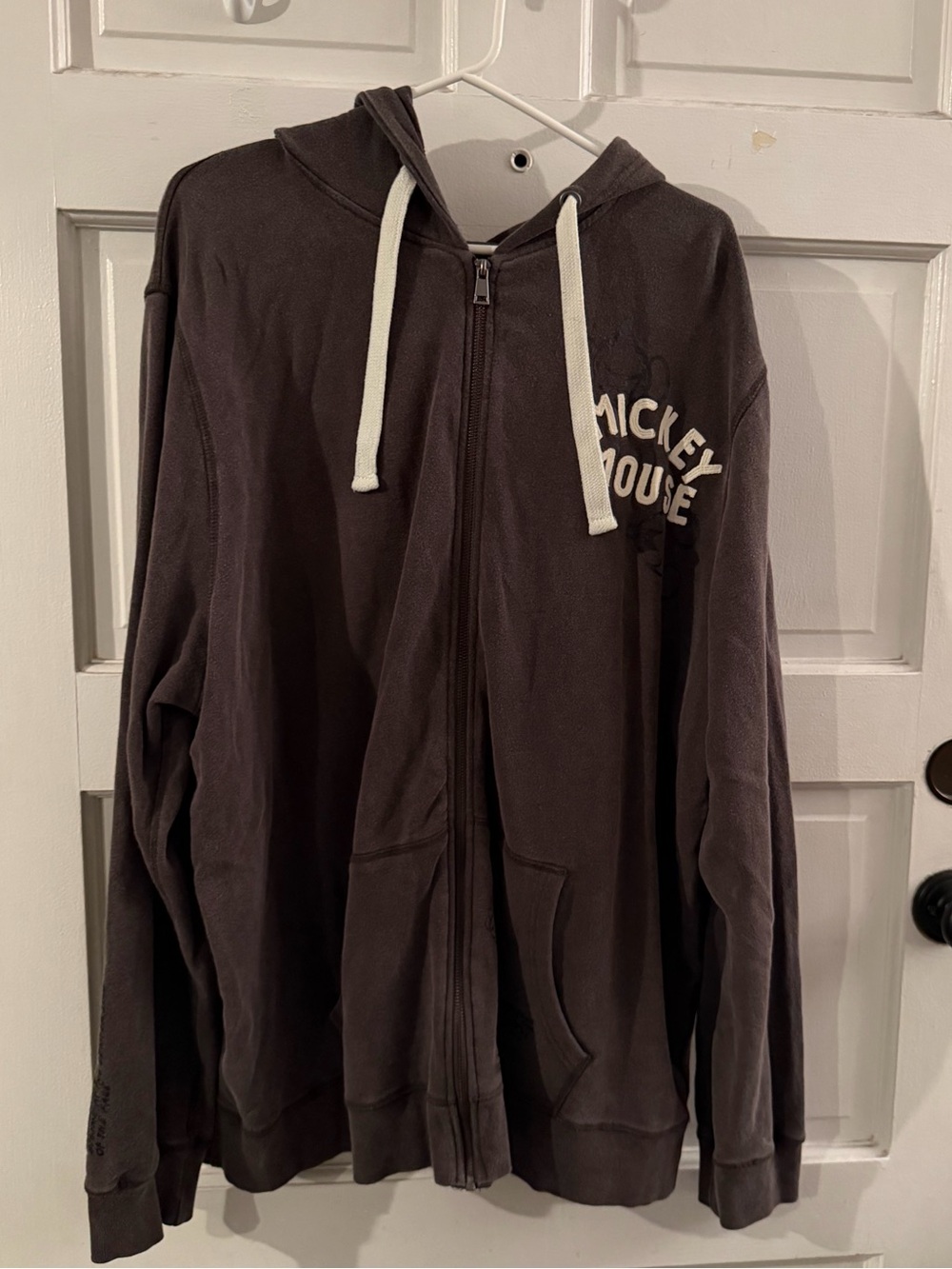 Disney dark gray  Zip-Up Hoodie -gently used - XXL